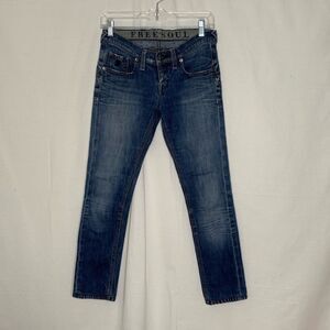 FreeSoul Medium Dark Wash Straight Leg Jeans 28